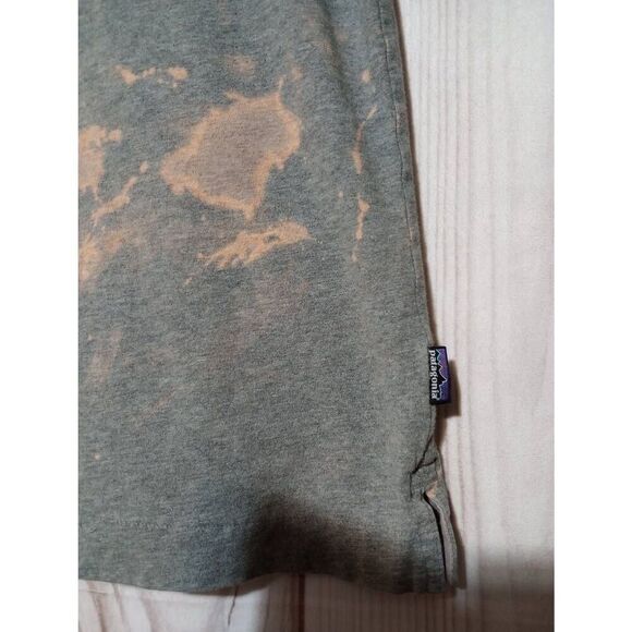 Patagonia Shirt Men's Medium Polo Gray Tie-dye Short Sleeve - Picture 4 of 6
